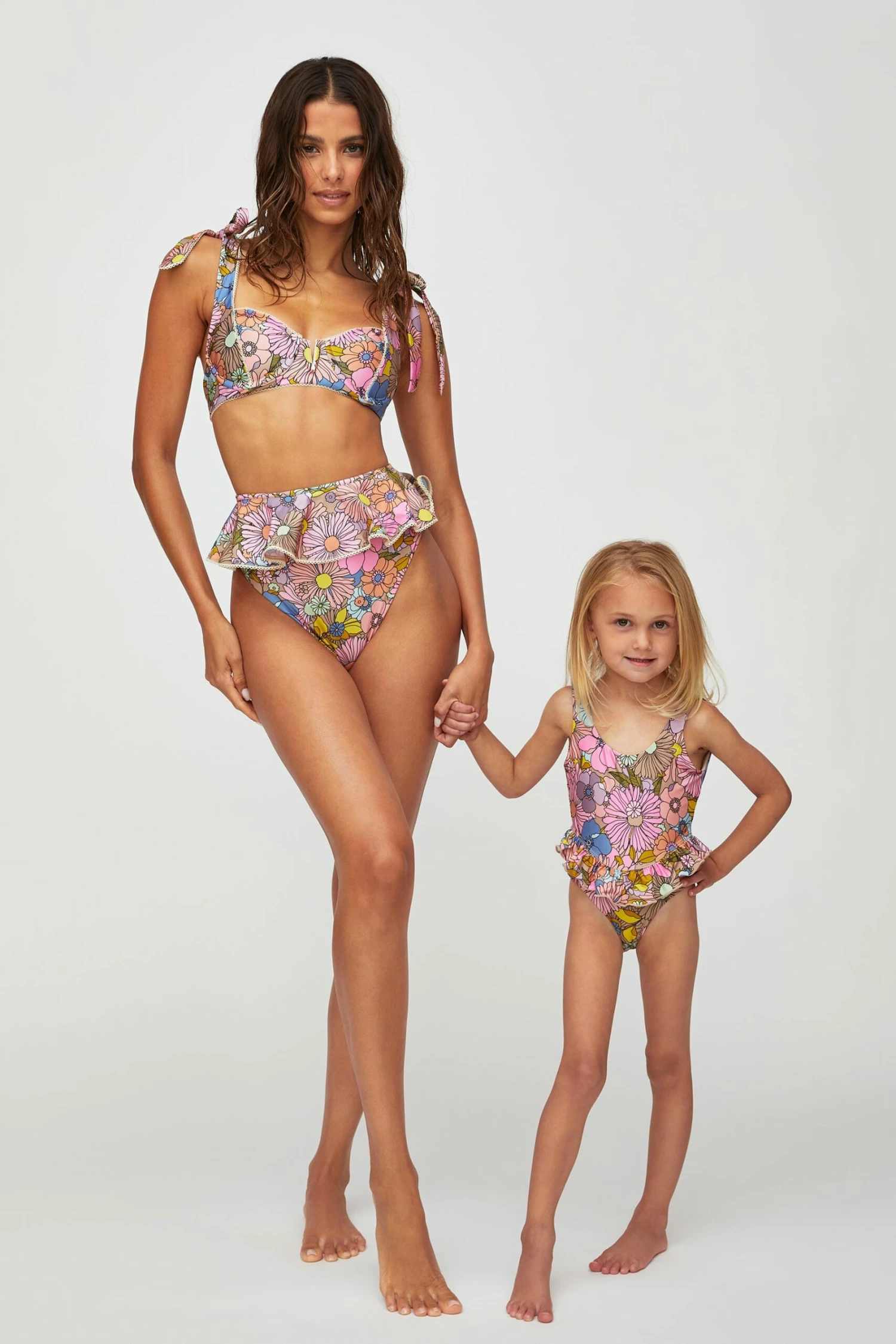 Cella Jane X Beach Riot Daisy Bottom Taupe Floral 6 Cella Jane X Beach Riot Daisy Bottom Taupe Floral - Image 6