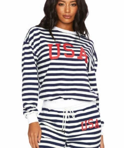 USA Sweatshirt Nautical Stripe 5 USA Sweatshirt Nautical Stripe -bechriot Online Shop BR04769S1 NAST ALT 1