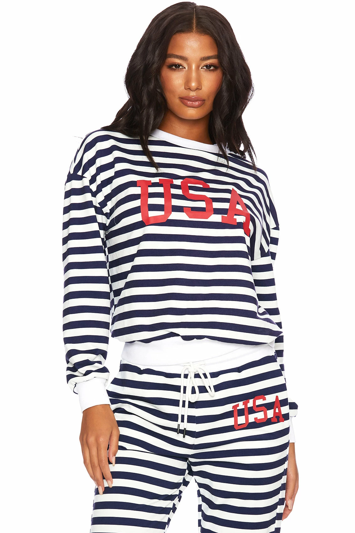 USA Sweatshirt Nautical Stripe 3 USA Sweatshirt Nautical Stripe - Image 3