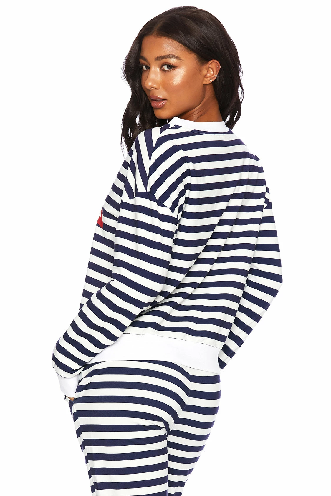 USA Sweatshirt Nautical Stripe 2 USA Sweatshirt Nautical Stripe - Image 2