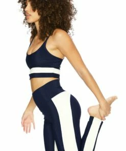 Eva Top Black & White Navy Ivory