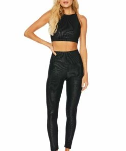 Glitter Ayla Legging Taupe Glitter Ayla Legging Sapphire -bechriot Online Shop BR0825CG BLK FRONT 2 scaled