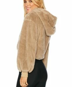 Shayla Crop Sweatshirt Taupe -bechriot Online Shop BR08269R1 TAUP BACK 1 scaled