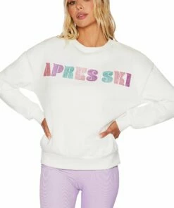 Apres Ski Sweatshirt White 7 Apres Ski Sweatshirt White -bechriot Online Shop BR09369R1 WHT ALT 1