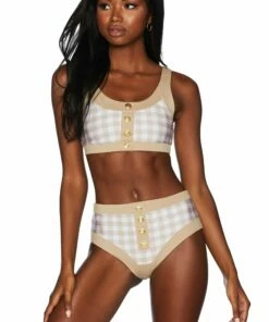 bechriot Online Shop 12 Isle Top Periwinkle Houndstooth