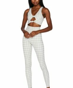 Glitter Piper Legging Taupe Houndstooth -bechriot Online Shop BR11125S2 TAUH FRONT 5 scaled