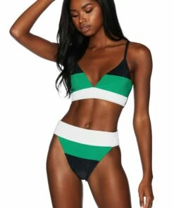 Riza Top  Gemstone Colorblock Shine