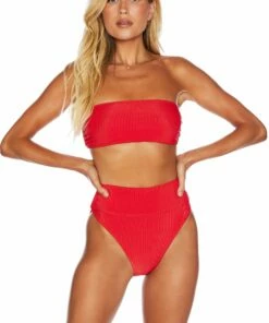 Kelsey Bandeau Top RED 13 Kelsey Bandeau Top RED -bechriot Online Shop BR8001C RED FRONT 3 scaled