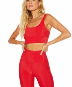 Leah Top Vibrant Abstract Shapes -bechriot Online Shop BR8005C RED FRONT 1 scaled