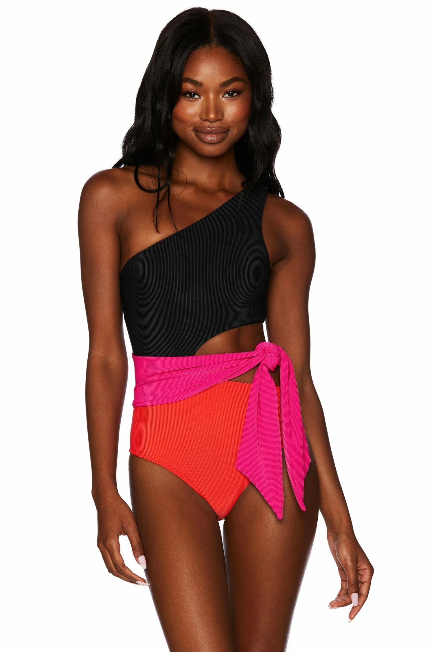 Carlie One Piece Colorblock Black & White 2 Carlie One Piece Colorblock Black & White - Image 2