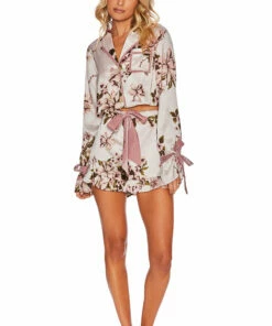 Aurora Short Blue Floral -bechriot Online Shop BRB0166S1 pnk front 1