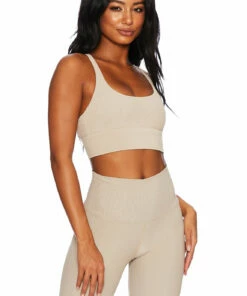 Leah Top Vibrant Abstract Shapes -bechriot Online Shop KACTLT1 TAUPE ALT 1